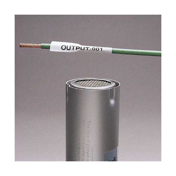 Heat Shrink Label, 3:1 I.D. Shrink Ratio, Black, 0.64 in